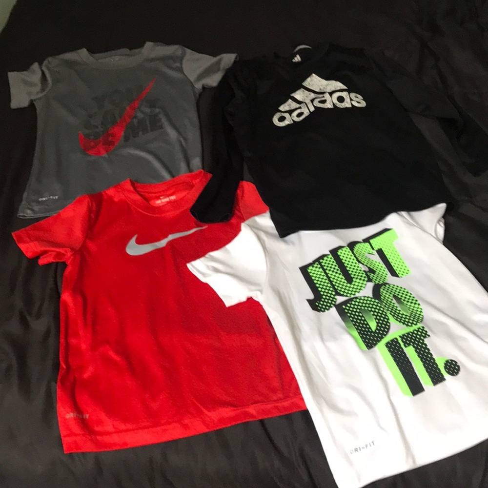 Boys size 7 Nike and adidas